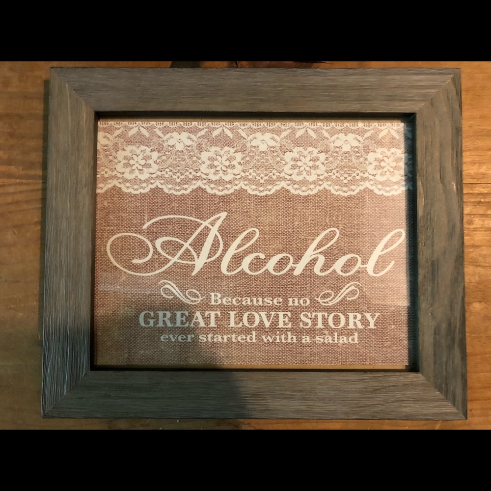 Framed rustic wedding sign